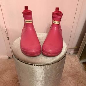 Pink hunter boots